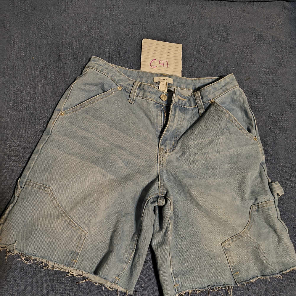Forever 21 Light Blue Jean Shorts